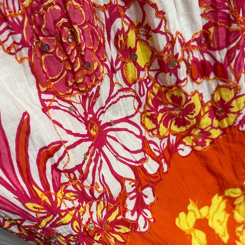 Cato Colorful Floral Patterned Fabric - Picture 2 of 4